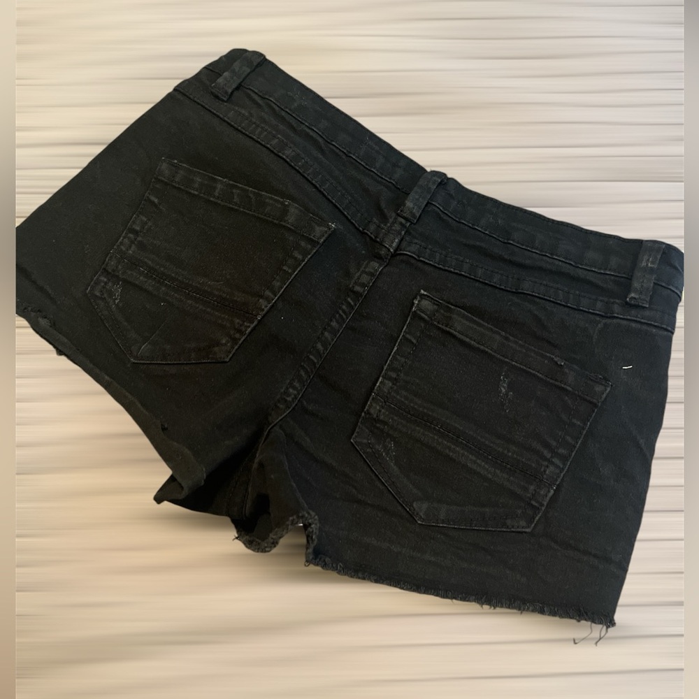 2/$12 Black Jean Shorts - Picture 4 of 7